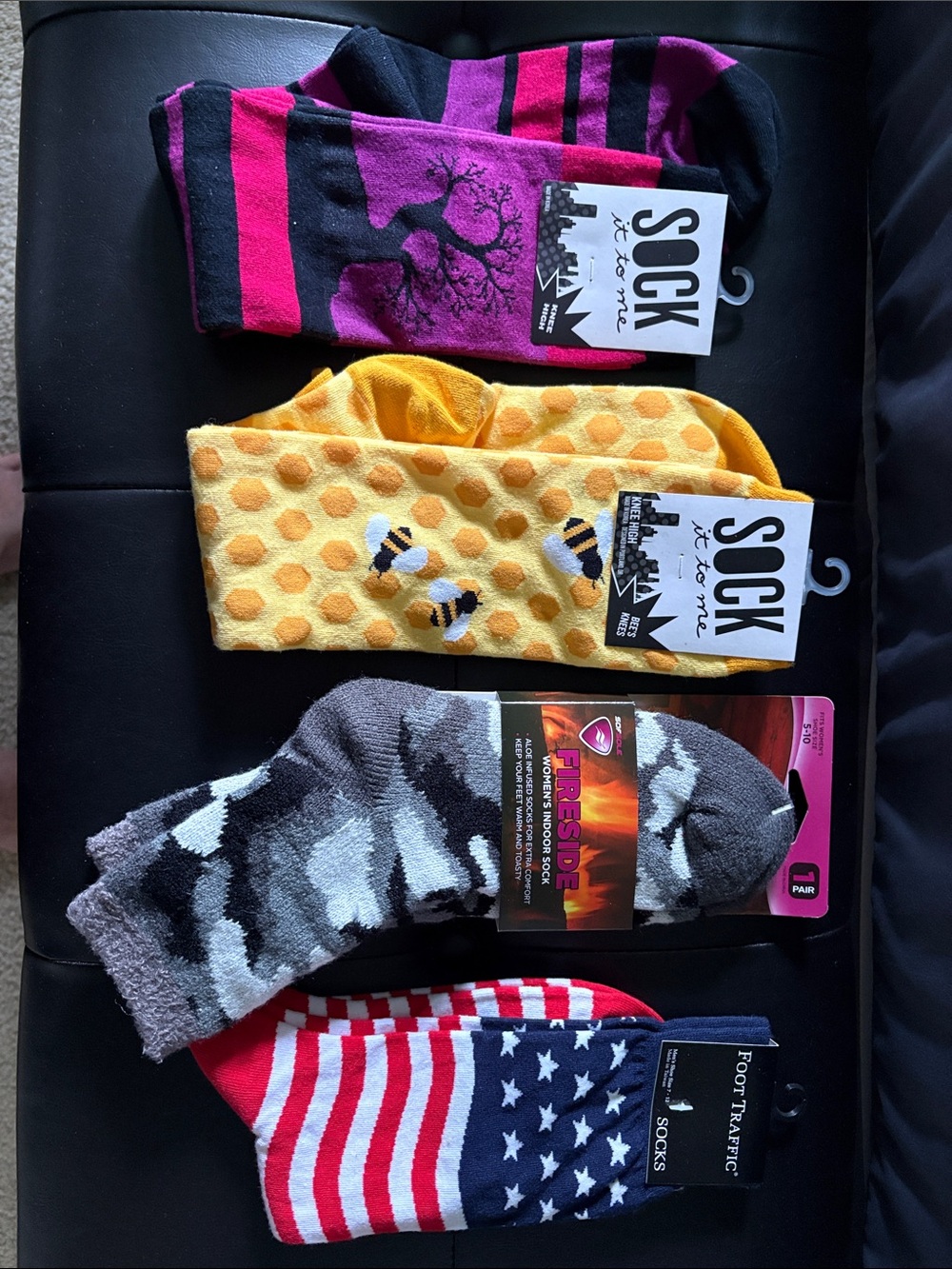 Men's Yellow Bee Crew Socks - Casual Cotton Blend